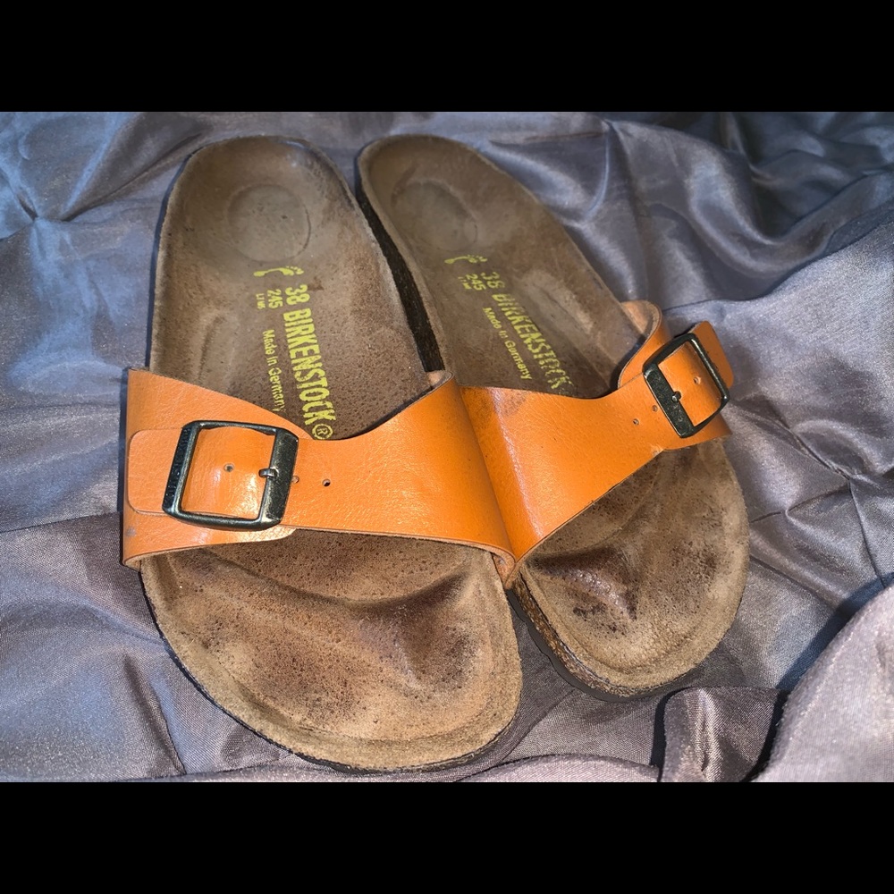 preowned slide sandals birkenstock